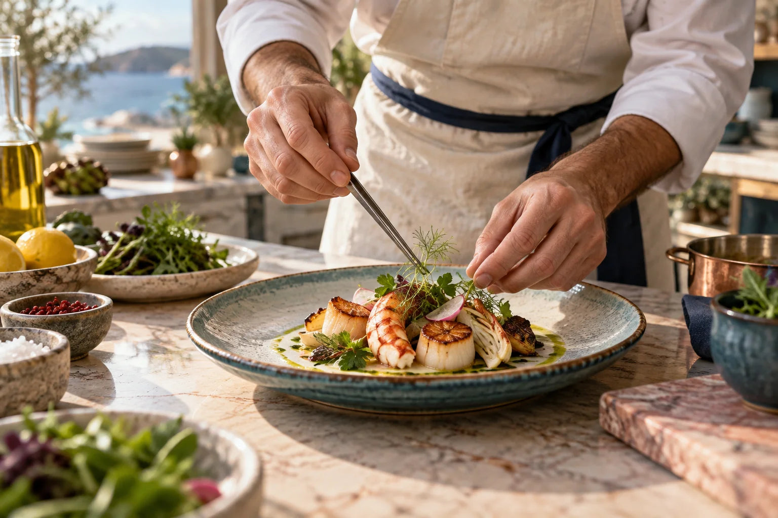 Illustration de création de contenu culinaire
